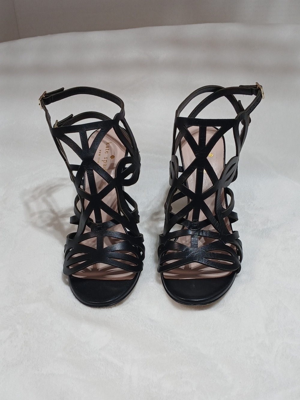 Kate Spade Black Strappy High Heel Sandals - Women Sz 8 B